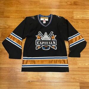 🏒 Vintage NHL Washington Capitals CCM KOHO Black Capitol Jersey, Adult Small